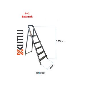 Kutlu Dayanıklı 4+1 Metal Basamaklı Merdiven