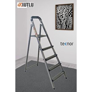 Kutlu Dayanıklı 4+1 Metal Basamaklı Merdiven