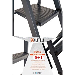 Kutlu Dayanıklı 9+1 Metal Basamaklı Merdiven