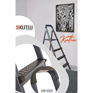 Kutlu Dayanıklı 3+1 Metal Basamaklı Merdiven