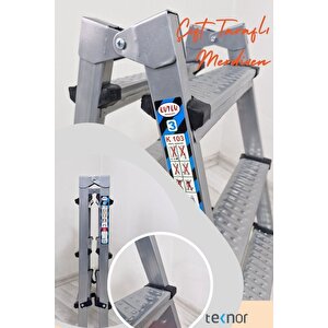 Teknor Kutlu Çift Taraflı 3+3 Metal Merdiven