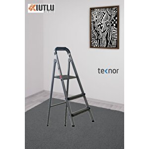Kutlu Dayanıklı 2+1 Metal Basamaklı Merdiven