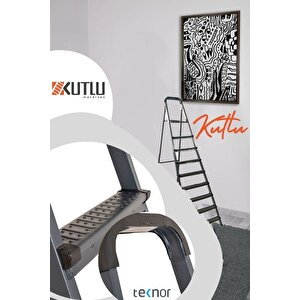 Kutlu Dayanıklı 8+1 Metal Basamaklı Merdiven