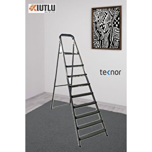 Kutlu Dayanıklı 8+1 Metal Basamaklı Merdiven
