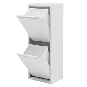 Flexbox 2 Kapaklı Çok Amaçlı Banyo Dolabı | 2 Bölmeli Kirli Sepeti