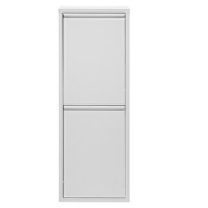 Flexbox 2 Kapaklı Çok Amaçlı Banyo Dolabı | 2 Bölmeli Kirli Sepeti