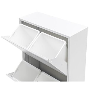 Flexbox 4 Bölmeli Çok Amaçlı Dolap | 2 Kapaklı Erzak Dolabı
