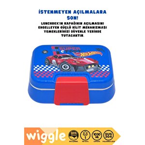 Wiggle Bento 1030ml Lunchbox Hotwheels Lisanslı Tek Katlı 2 Bölmeli Paslanmaz Çelik Sefer Tası Yemek Kutu