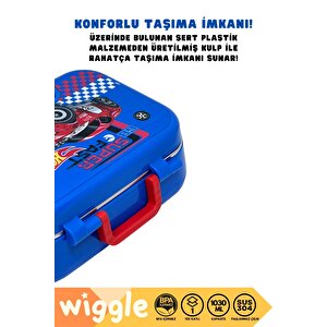 Wiggle Bento 1030ml Lunchbox Hotwheels Lisanslı Tek Katlı 2 Bölmeli Paslanmaz Çelik Sefer Tası Yemek Kutu