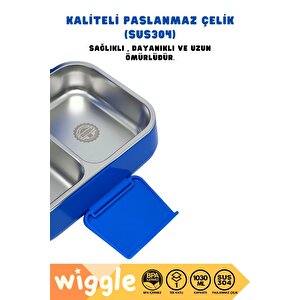 Wiggle Bento 1030ml Lunchbox Yeni Koleksiyon Tek Katlı 2 Bölmeli Paslanmaz Çelik Sefer Tası Yemek Kutusu