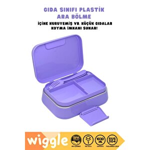 Wiggle Bento 1030ml Lunchbox Yeni Koleksiyon Tek Katlı 2 Bölmeli Paslanmaz Çelik Sefer Tası Yemek Kutusu