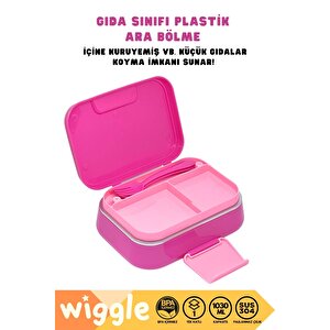 Wiggle Bento 1030ml Lunchbox Barbie Lisanslı Tek Katlı 2 Bölmeli Paslanmaz Çelik Sefer Tası Yemek Kutu