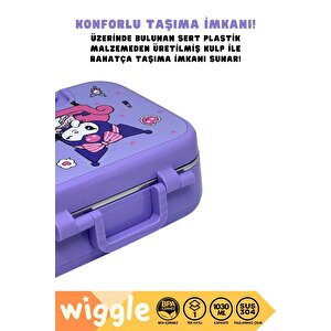 Wiggle Bento 1030ml Lunchbox Kuromi Lisanslı Tek Katlı 2 Bölmeli Paslanmaz Çelik Sefer Tası Yemek Kutusu