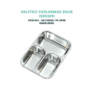 Vagonlife Bento 820ml Lunchbox Sevimli Dostlar Tek Katlı 3 Bölmeli Paslanmaz Çelik Sefer Tası Yemek Kutusu