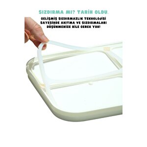 Vagonlife Bento 820ml Lunchbox Sevimli Dostlar Tek Katlı 3 Bölmeli Paslanmaz Çelik Sefer Tası Yemek Kutusu