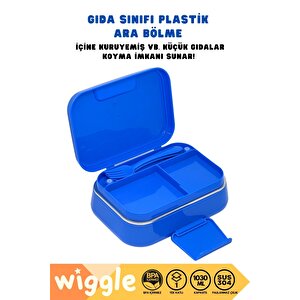Wiggle Bento 1030ml Lunchbox Sonic Lisanslı Tek Katlı 2 Bölmeli Paslanmaz Çelik Sefer Tası Yemek Kutu