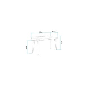 Mi̇ora Mi̇ni̇ Bench Krem Antrasi̇t
