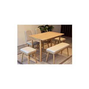 Mi̇ora Mi̇ni̇ Bench Kari̇na Meşe Krem Krem