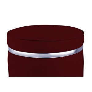 Zerafet Silver Luxery Puf Bordo