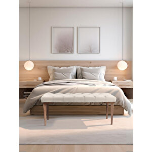 Gazzini Classic Retro Bench Puf Krem