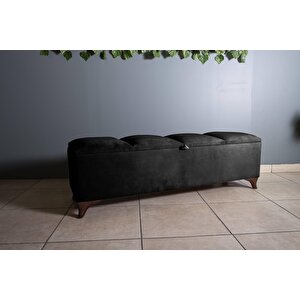 Vetra V2 Sandıklı Bench Puf, Ceviz Siyah