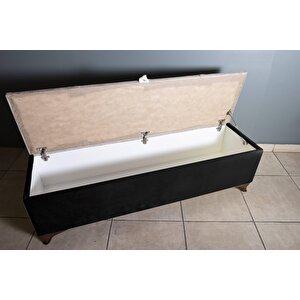 Vetra V2 Sandıklı Bench Puf, Ceviz Siyah