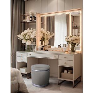 Zerafet Silver Luxery Puf Gri