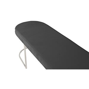 Viego Silver Smooth Bench Puf