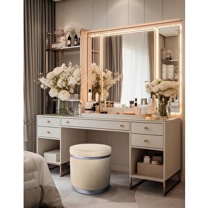 Zerafet Silver Luxery Puf Krem