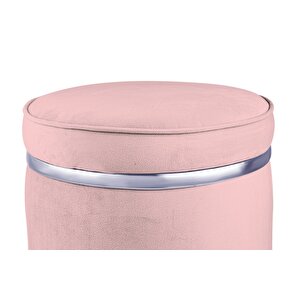Zerafet Silver Luxery Puf Pembe