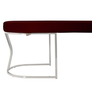 Viego Silver Smooth Bench Puf