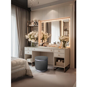 Zerafet Silver Luxery Puf Antrasit