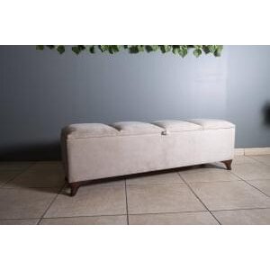 Vetra V2 Sandıklı Bench Puf, Ceviz Krem