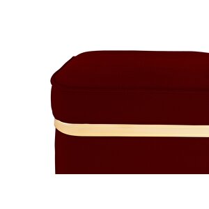 Zengo Gold Twin Line Puf, Kare Bordo