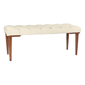 Gazzini Classic Retro Bench Puf Beyaz