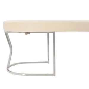 Viego Silver Smooth Bench Puf
