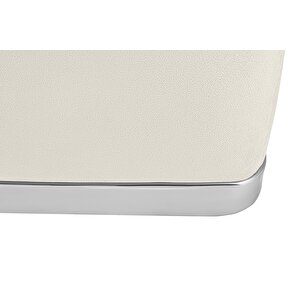 Zengo Silver Twin Line Puf, Kare
