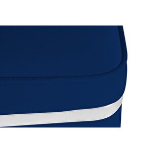 Zengo Silver Twin Line Puf, Kare