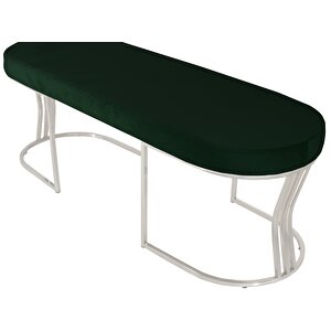 Viego Silver Smooth Bench Puf