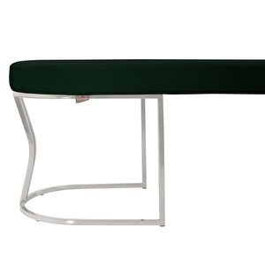 Viego Silver Smooth Bench Puf