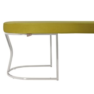 Viego Silver Smooth Bench Puf