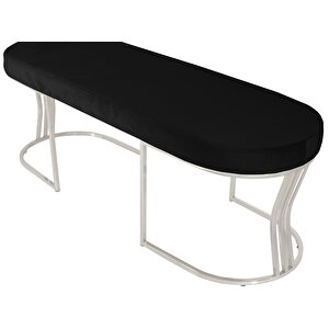 Viego Silver Smooth Bench Puf