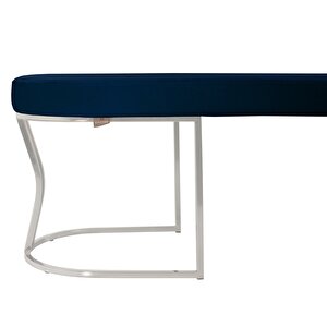 Viego Silver Smooth Bench Puf