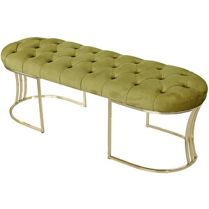 Viego Gold Bench Puf Hardal
