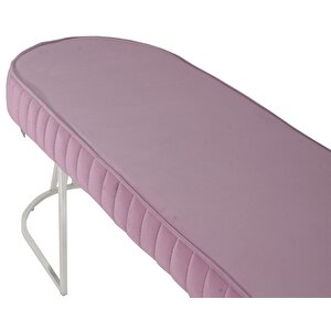 Viego Silver Striped Bench Puf