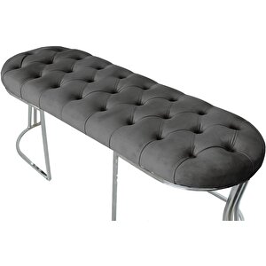 Viego Silver Bench Puf