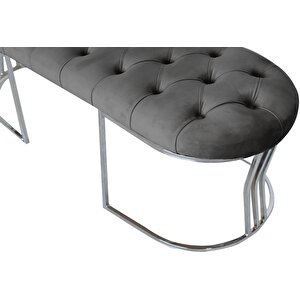 Viego Silver Bench Puf
