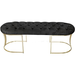 Viego Gold Bench Puf Antrasit Gri
