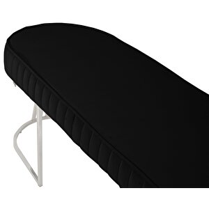 Viego Silver Striped Bench Puf