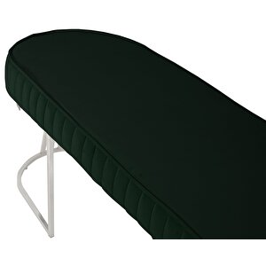 Viego Silver Striped Bench Puf